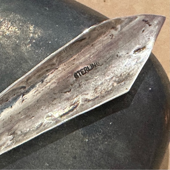 Vintage Old Pawn Sterling Silver Pendant Necklace Sleeping Beauty Turquoise - Picture 6 of 10